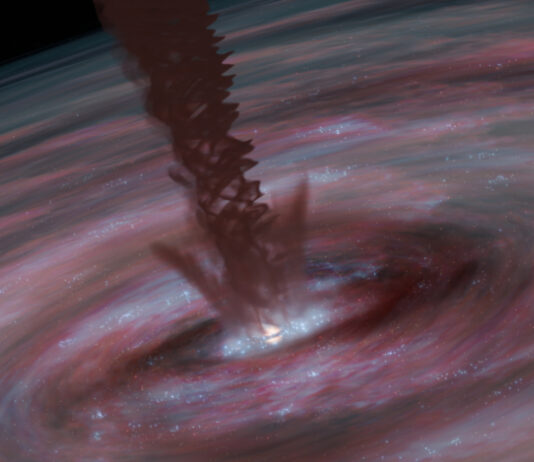 Descubren cómo los vientos giratorios alimentan a los agujeros negros en el universo