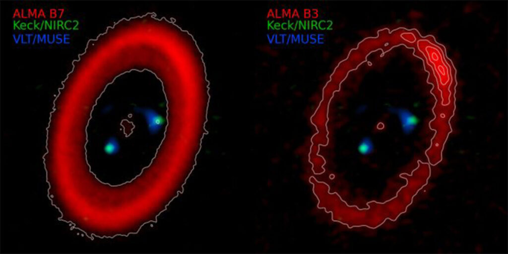 ALMA revela claves sobre la formación de planetas fuera de las órbitas conocidas