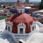 Reconstruyen cúpula del Templo de la Merced en Atlixco tras sismo de 2017